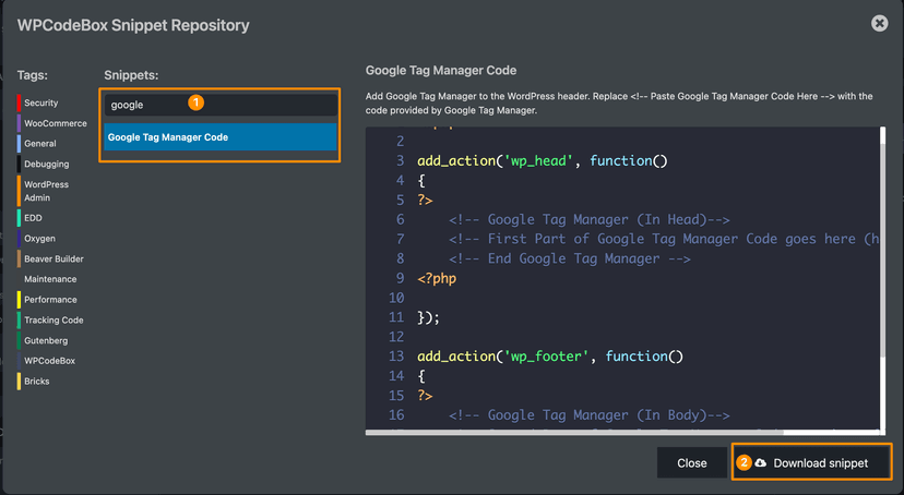 Add Google Tag Manager to WordPress using WPCodeBox – WPCodeBox ...